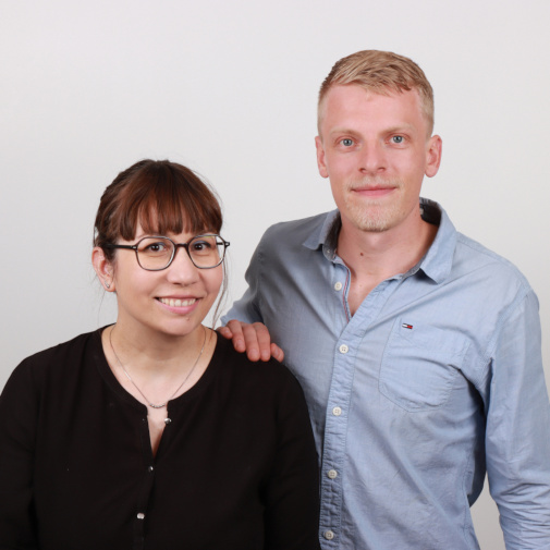 notre équipe viuna agence projet web viuna équipe Vincent Larue et Chloé Mansiet